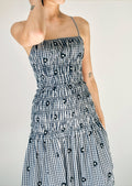 Zisa Backless Gingham Dress