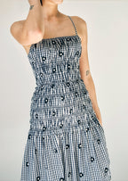 Zisa Backless Gingham Dress