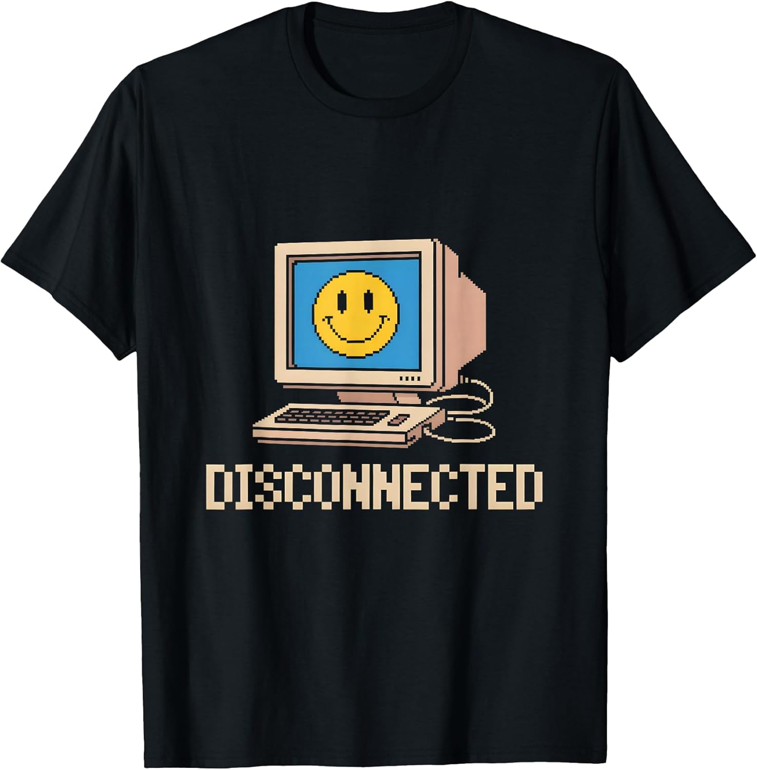 Disconnected Retro Computer Pixel Art 90s 8-Bit Aesthetic T-Shirt Unisex T-shirt, Sweatshirt, Hoodie, Long Sleeve Tee