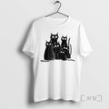 Officials Six Black Cats With Big Eyes Artistic Drawing Unisex T-shirt, Sweatshirt, Hoodie, Long Sleeve Tee
