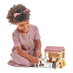 Wooden Horse Stable Play Set