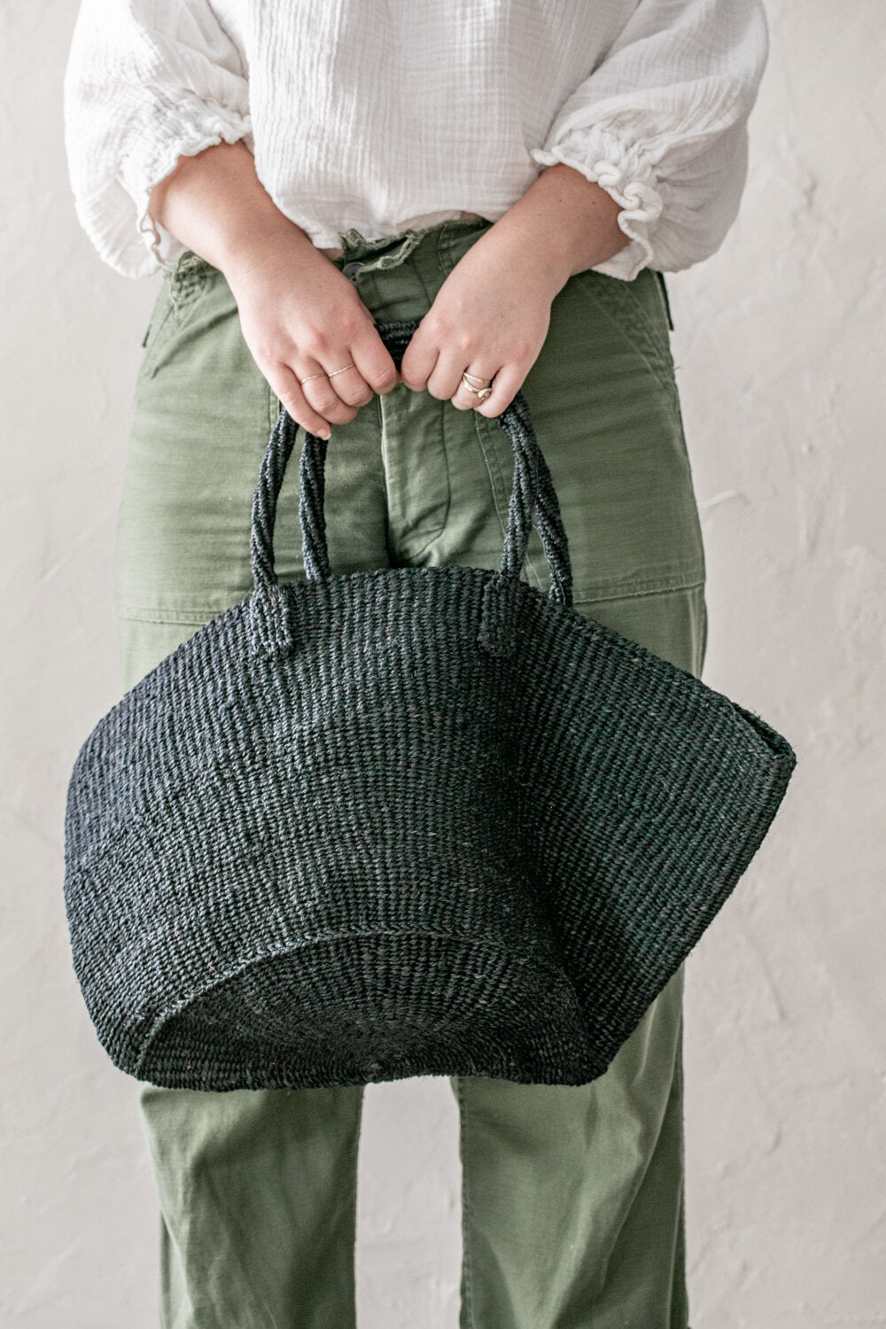 Sisal Market Bag - Black