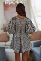 All Day Play Romper - Black and White