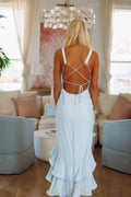 Dew Drops Maxi Dress - Blue