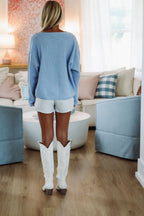 Morning Dew Cardigan - Light Blue