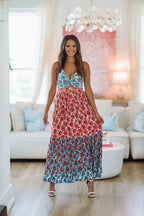 Just My Favorite Maxi Dress - Red and Orange