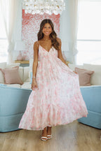 Last Night's Letter Maxi Dress - Pink