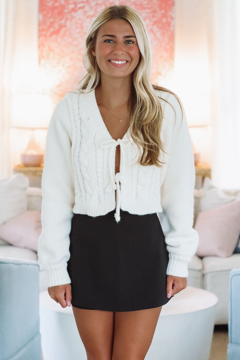 Cable Babe Cardigan - Cream