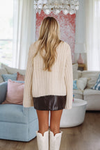 Frosted Charm Sweater - Cream