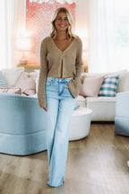 Graceful Knit Cardigan - Tan
