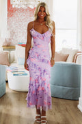 Petals in the Wind Maxi Dress - Lavender
