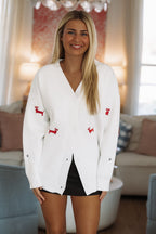 1 Hot Dog Cardigan - White