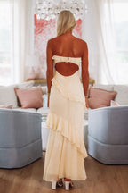 Kiss You Back Maxi Dress - Yellow