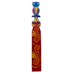 Hand Crafted Mexican Copal Wood Bookmark with Tropical Owl 'Reading Owl'