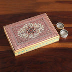 Spring-Inspired Weeping Willow Wood Box in Crimson Hues 'Crimson Petals'