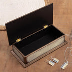 Fish Themed Reverse-Painted Glass Box 'Ocean Harmony in White'