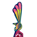 Handmade Floral Bird-Themed Copal Wood Bookmark from Mexico 'Reading Hummingbird'