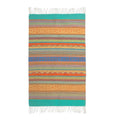 Handwoven Zapotec Wool Accent Rug 2 x 3.5 Ft from Mexico 'Sunny Hills of Mitla'