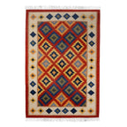 Handcrafted Indian Wool Area Rug 4 x 6 'Hand of Glory'