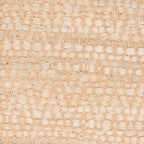 Buff and Ivory Recycled Cotton Area Rug from India 3x4.5 'Diamond Subtlety'