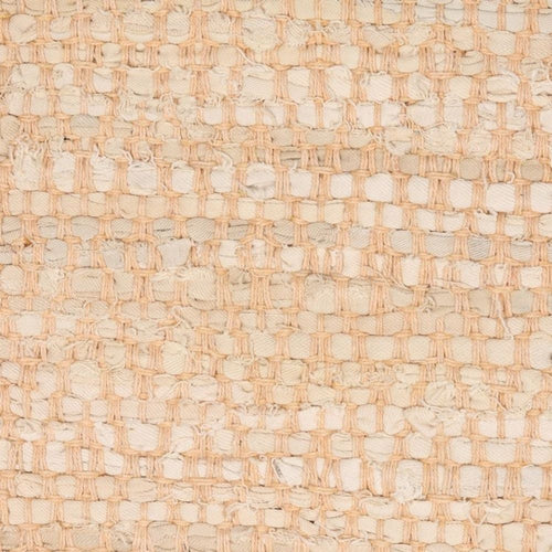 Buff and Ivory Recycled Cotton Area Rug from India 3x4.5 'Diamond Subtlety'