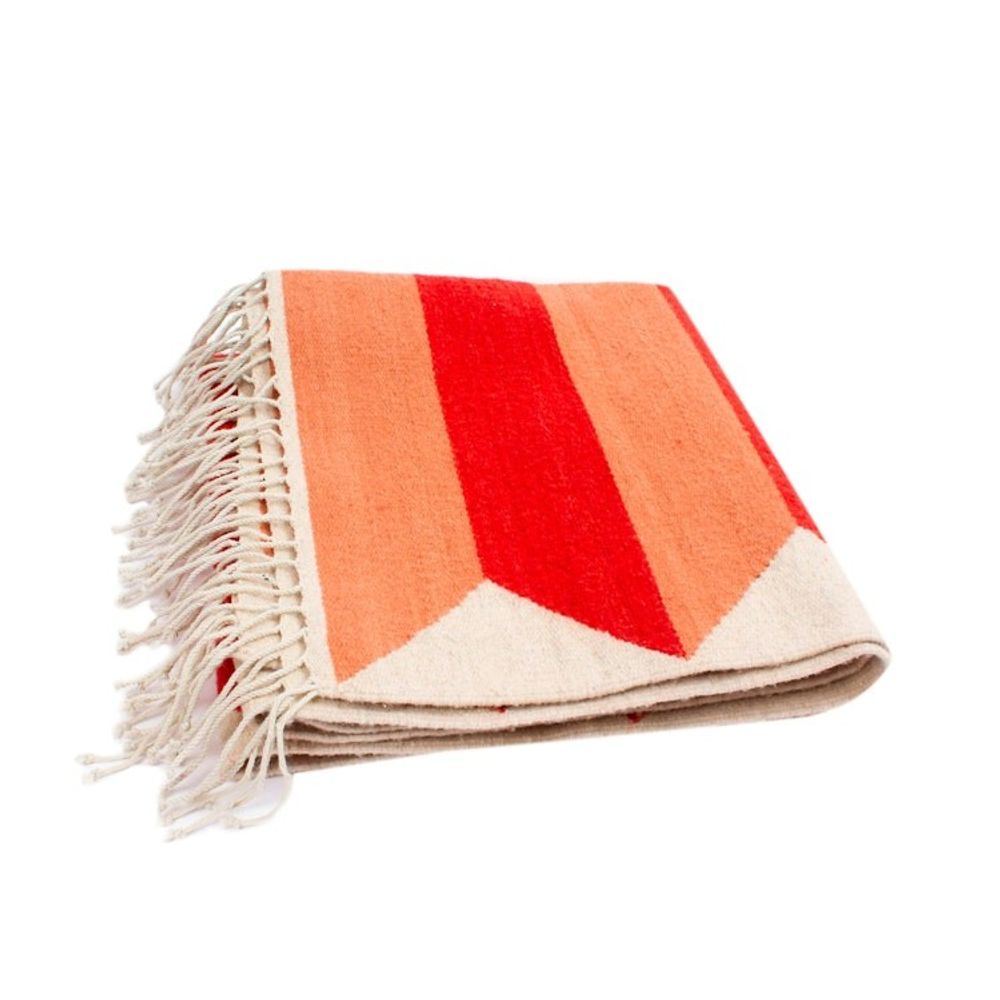 Handloomed Zapotec Warm-Toned Wool Area Rug 2.5x5 'Dimensions of Warmth'