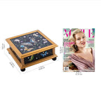 Black Reverse-Painted Glass Decorative Box with Butterflies 'Midnight Garden'