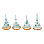 Set of 4 Handcrafted Ceramic Flower Knobs from Mexico 'Handy Garden'