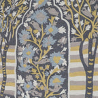 Chain-Stitched Wool and Cotton Tree Motif Rug 'Winged Paradise'