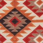 Hand Crafted Wool Area Rug with Cotton Warp 'Learn by Heart'