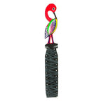 Hand-Painted Pink Flamingo Copal Wood Bookmark from Oaxaca 'Reading Flamingo'