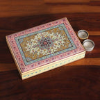 Spring-Themed Polished Hand-Painted Wood Decorative Box 'Arcadian Garden'
