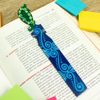 Hand Painted Green Turtle on Copal Wood Bookmark from Mexico 'Reading Turtle'