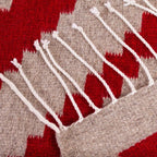 Diamond Pattern Hand Woven Zapotec Rug 2.5x5 from Mexico 'Valley Fire'