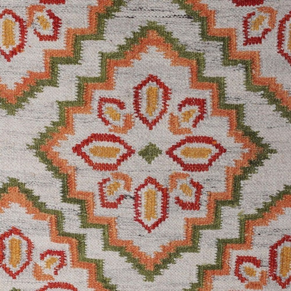Traditional Floral Handloomed Wool Area Rug from India 3x5 'Floral Boom'