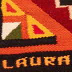 Wool and Cotton Blend Area Rug Hand-Woven in Peru 3x4 'Crab and Fish'