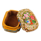 Velvet-Lined Floral Decorative Box 'Kashmir Garland'