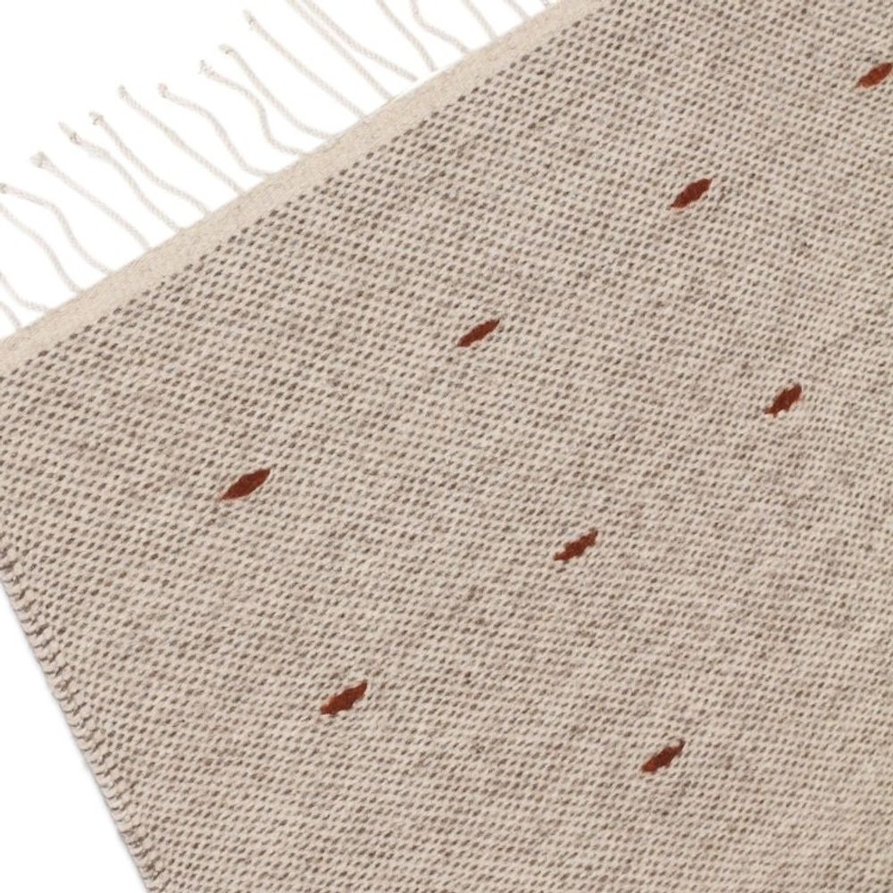 Handwoven Wool Area Rug from Mexico 2.5x5 'Desert Drops'