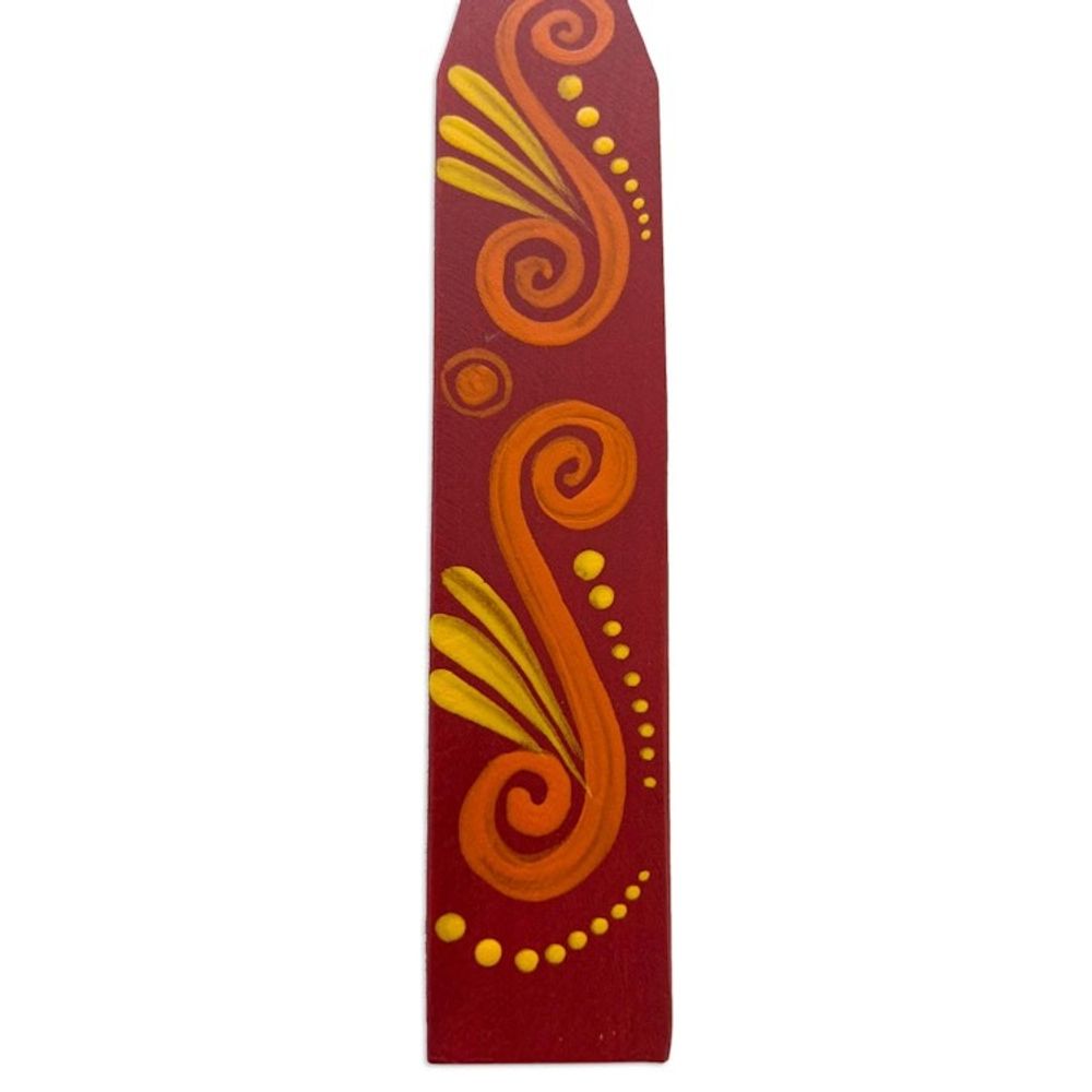 Hand Crafted Mexican Copal Wood Bookmark with Tropical Owl 'Reading Owl'