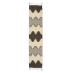 Minimalist Zapotec Grey and Beige 100 Wool Runner 1x6 'Grey Trends'