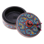 Hand-Painted Mango Wood Decorative Box in Blue 'Blue Specks'