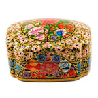 Velvet-Lined Floral Decorative Box 'Kashmir Garland'