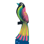 Handmade Mexican Copal Wood Bookmark with Tropical Bird 'Reading Bird'