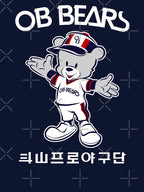 90's WELCOMING OB BEAR on NAVY by SeoulSights Unisex T-shirt, Sweatshirt, Hoodie, Long Sleeve Tee