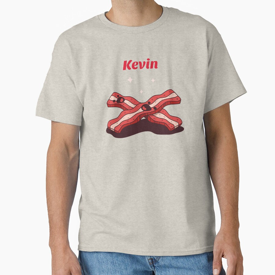 Kevin + Bacon visual pun by The Sporty Nerd Unisex T-shirt, Sweatshirt, Hoodie, Long Sleeve Tee